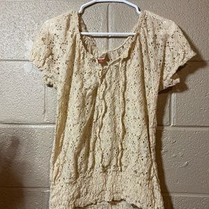 No boundaries beige Lacey top size large